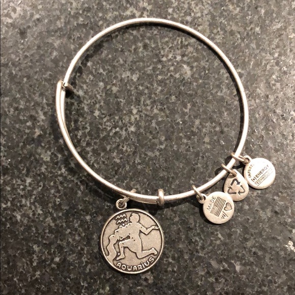 NET Alex and Ani Aquarius Silver Charm Bracelet - Picture 2 of 2